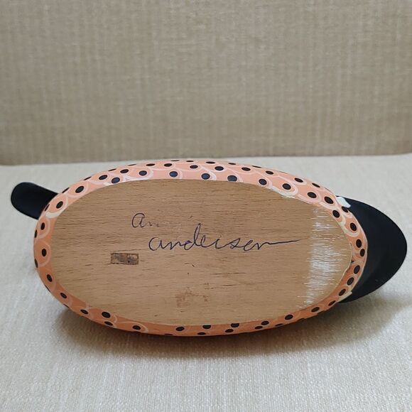 Vintage Handmade Wood Duck Decoy Signed by Andy Andersen - Picture 7 of 10
